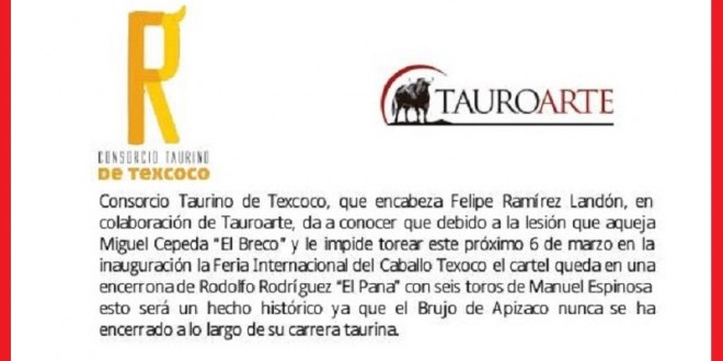 CONFIRMAN empresas de TEXCOCO… ¡La encerrona de ‘El Pana’, el 6 de marzo!
